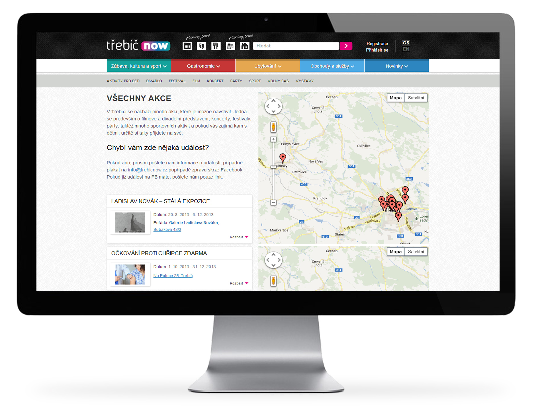 Třebíč NOW web / portál pro města, kulturu a turismus