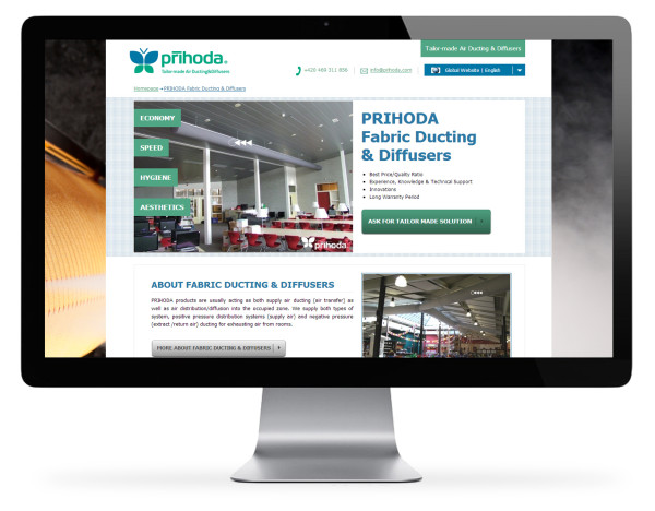 Příhoda Ductwork – Landing pages