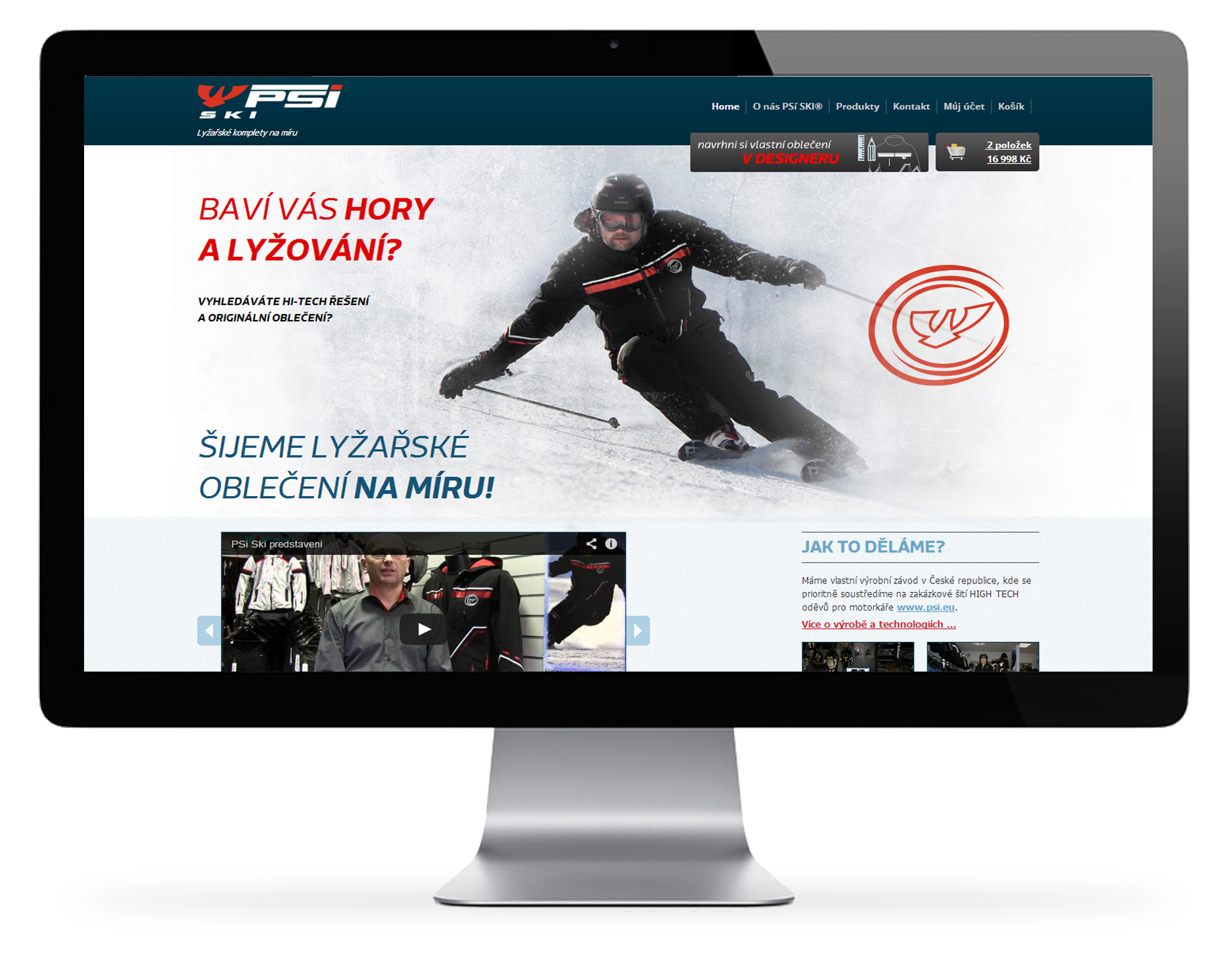 PSí SKI – webová prezentace lyžařského oblčení